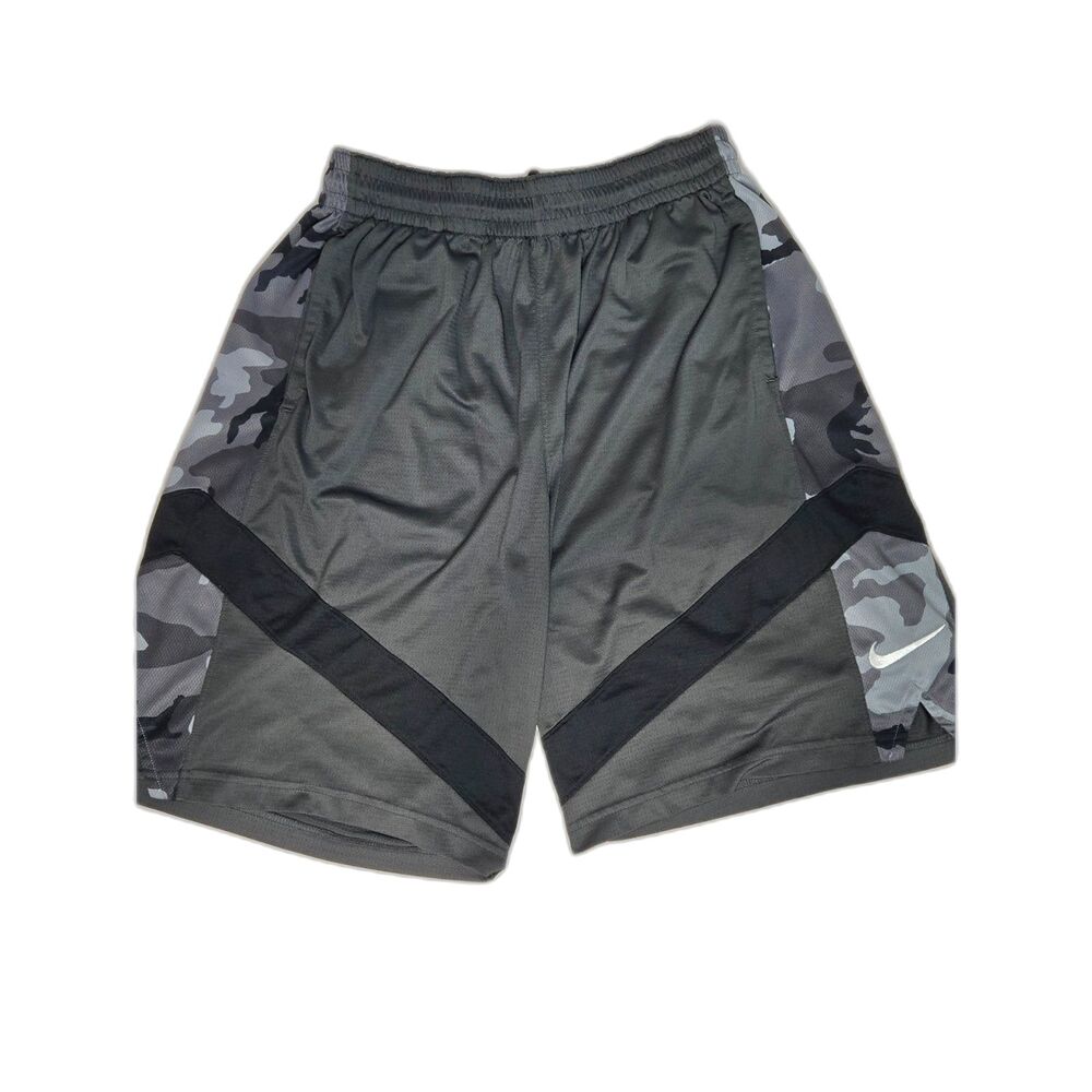 Nike Dri-FIT Camo Block Basketball Shorts | Men's Size XL | Dark Gray